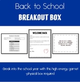 Back to School Breakout Box/Escape Room-For Any Subject
