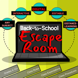 DIGITAL Back to School Escape Room Ice Breaker (Paper Version Included Too)