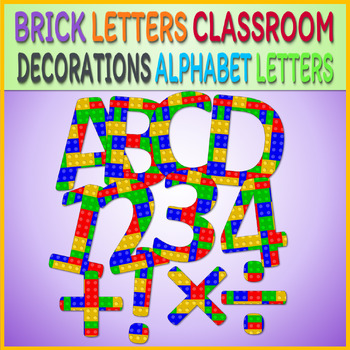 Preview of Back to School Brick Letters Classroom Decorations Alphabet Letters