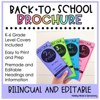 Back to School Brochure | BILINGUAL and EDITABLE by Molding Minds in ...