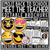 Emoji Meet the Teacher Template Editable: Back to School N