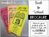 Back to School Brochure - Editable! 