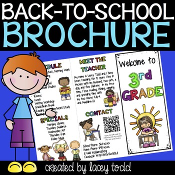 Back to School Brochure (FULLY EDITABLE) Color and B/W by Todd Teaches ...