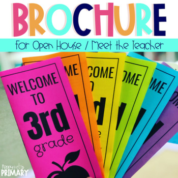 Preview of Back to School Brochure K-6 (Editable)