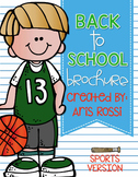 Back to School Brochure-Sports Theme {EDITABLE}