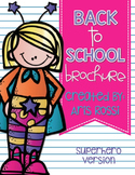 Back to School Brochure-Superhero Themed {EDITABLE}