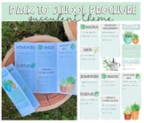 Back to School Brochure/ Syllabus (Succulent Theme)