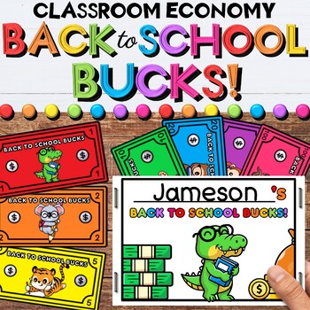 Preview of Back to School Bucks - Printable Money & Coins for a Classroom Economy