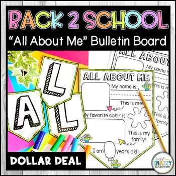 Back to School Bulletin Board - All About Me Pennant Activity | TPT