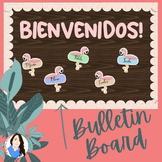 Back to School Bulletin Board Flamingo themed Spanish only