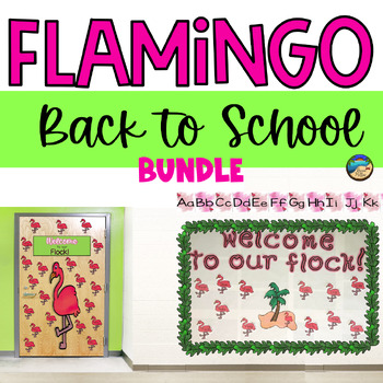 WELCOME TO THE FLOCK! Flamingo Bulletin Board Letters by Swati Sharma