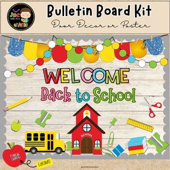 Preview of Back to School Bulletin Board Kit, Door Decoration,Fall Bulletin Board, Editable