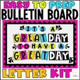 Back to School Bulletin Board Letter Set | It's a Great Da