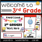 Back to School Bulletin Board Posters and Bookmarks for 3rd grade