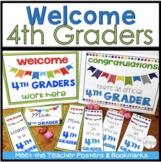 Meet the Teacher Posters and Bookmarks 4th Grade