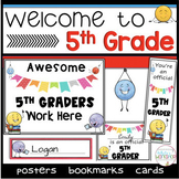 Back to School Bulletin Board Posters and Bookmarks for 5th grade