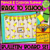 Back to School Bulletin Board Set (Pencil & Crayon Theme)