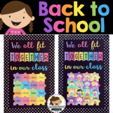 Back to School Bulletin Board We All Fit Together Jigsaw Puzzle
