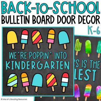 Preview of Back to School Bulletin Board and Door Decor Popsicle Bulletin Board Activities