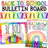 Back to School Bulletin Board and Posters - Crayons Rainbo
