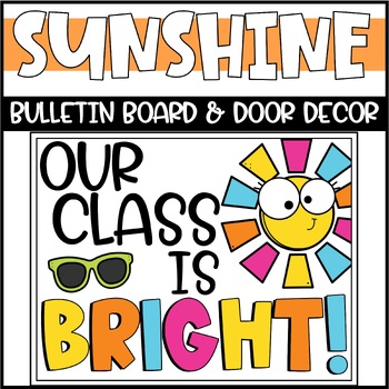 Preview of Back to School Bulletin Board or Door Decoration - Sunshine
