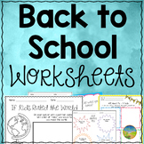 Back to School Worksheets