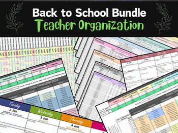 Preview of Back to School Bundle 2024-2025- Teacher Organization