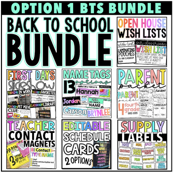 Preview of Back to School Bundle | OPTION 1