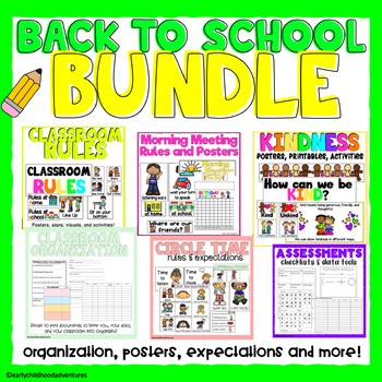 Preview of Back to School Bundle - Rules, Jobs, Paperwork, Organization and MORE!