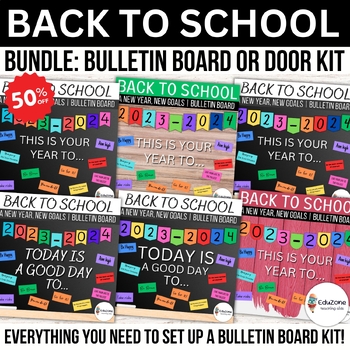 Preview of Back to School Bundle: A New Year, 2023 - 2024 | Bulletin Board or Door Kit.