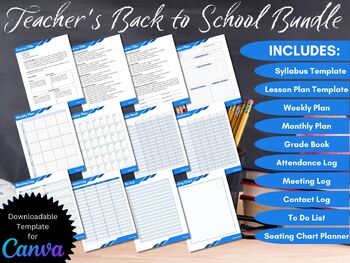 Preview of Back to School Bundle - Canva Template - Fully Customizable