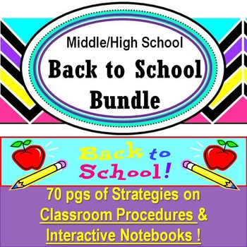 Preview of Back to School Bundle-Classroom Procedures and Interactive Notebooks Grades 7-12
