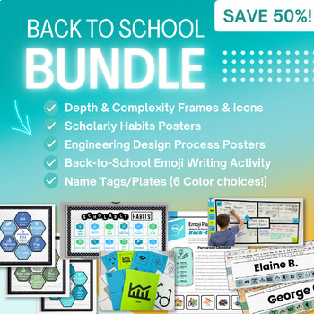 Preview of Back to School Bundle-Depth & Complexity + Posters + Bulletin Board/Room Decor