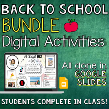Preview of Back to School Bundle Digital Activity All About Me First Week of School