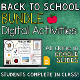 Back to School Bundle Digital Activity All About Me First 