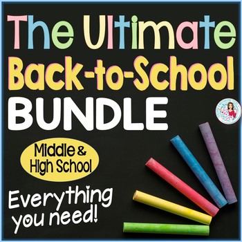 Preview of Back to School Bundle | Editable for Language Arts Middle and High School