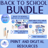 Back to School Bundle: First Day Stations and Syllabus