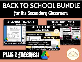 Preview of Back to School Bundle - For All Secondary Classrooms!
