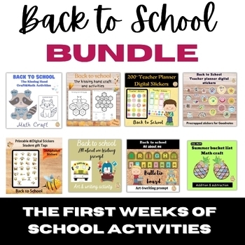Preview of Back to School Bundle Fun Activities with the Kissing Hand and All about me