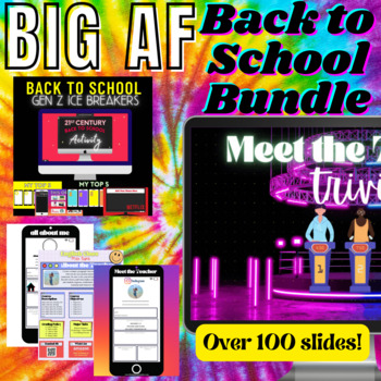Preview of Back to School Bundle + Meet the Teacher, About You, Syllabus, Interactive Fun