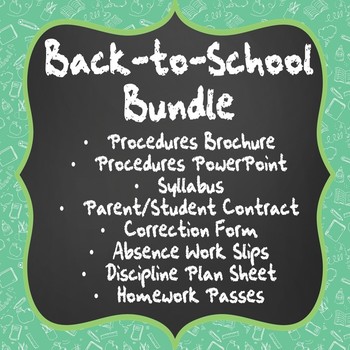 Preview of Back-to-School Bundle: Procedures, Syllabus, Classroom Management