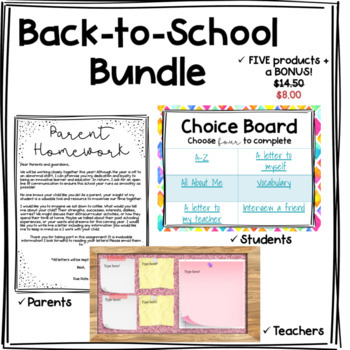 Back-to-School Bundle! Resources for students, parents, & teachers!