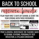 Back to School Bundle: Syllabus, Stations & Activities - First Day of School