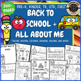 Back to School Bundle Writing Worksheets PreK Kindergarten