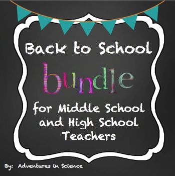 Preview of Back to School Bundle for Middle School & High School Teachers {Fully Editable!}