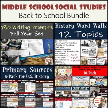 Preview of Back to School Bundle for Middle School Social Studies