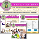 Back to School Bundle for Middle School and Upper Elementary