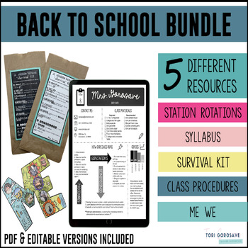 Preview of Back to School Bundle of Resources