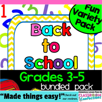 Back to School Activities: 4th Grade: First Week of School | TpT