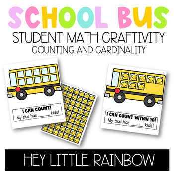 Preview of Back to School Bus Counting Craftivity Project | Pre-k, TK, or Kindergarten